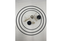 Metallring zum hängen 20cm, schwarz