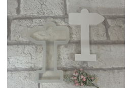 Silikonform: Schild mit Pfeil