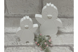 Silikonform: Pinquin, klein und groß mit Iglu