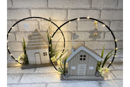 Bastelset: Holzhaus im Leuchtring