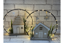 Bastelset: Holzhaus im Leuchtring