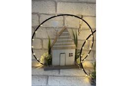 Bastelset: Holzhaus im Leuchtring