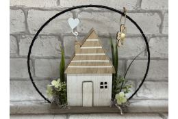 Bastelset: Holzhaus im Leuchtring