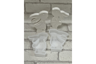 Silikonform: Hasen Paar ( Junge und Mädchen)