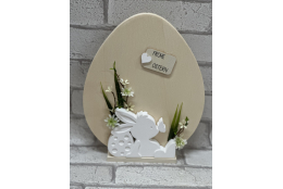 Silikonform: Liegender Hase mit Ei