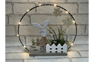 Bastelset: Beleuchteter Drahtring mit Hase