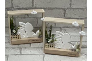 Bastelset: Holzrahmen mit Hase