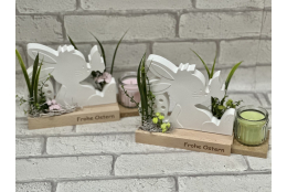 Silikonform: Liegender Hase mit Ei