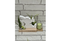 Silikonform: Liegender Hase mit Ei