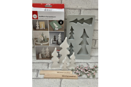 Silikonform: Baum geschwungen 4 tlg.