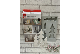 Silikonform: Baum geschwungen 4 tlg.