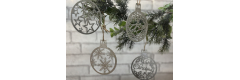 Metall Hänger Christmas, Größe S 4 Stück