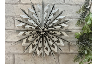 Papier Hänger Stern, silber XL