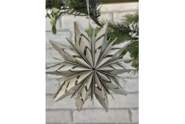 Papier Hänger Stern, silber XL