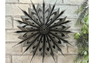 Papier Hänger Stern, grau XL