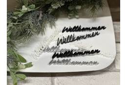 3D Schriftzug: Willkommen ( 8 Stück)