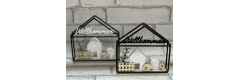 Bastelset: Metallhaus mit Häuser und Schriftzug