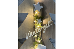 Bastelset:Tannenbaum aus Holz mit Schneemann und...