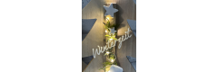Bastelset:Tannenbaum aus Holz mit Schneemann und Lichterkette