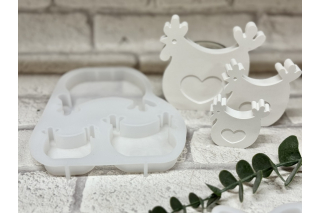 Silikonform: 3er Set Huhn