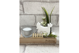 Bastelset: Huhn mit Deko und Teelicht, klein