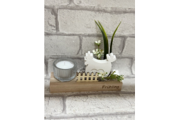 Bastelset: Huhn mit Deko und Teelicht, klein