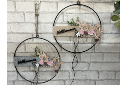 Bastelset:  Drahtring mit witziger Hasenband