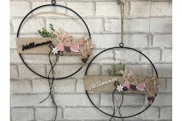 Bastelset:  Drahtring mit witziger Hasenband