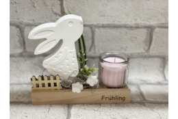 Bastelset: Hase mit Deko und Teelicht