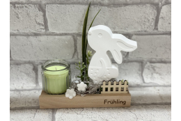 Bastelset: Hase mit Deko und Teelicht