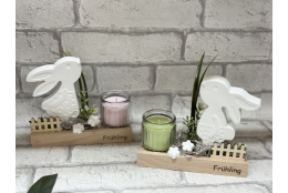 Bastelset: Hase mit Deko und Teelicht