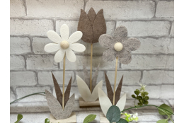 Filzblumen 3 er Set