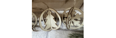 Baumanhänger 3d, 3er Set- groß