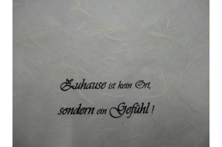 Zuhause ist kein Ort, sondern ein Gefühl !